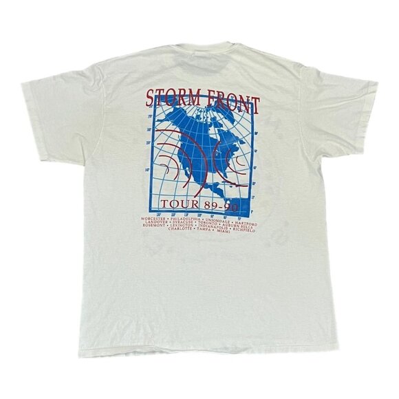 Vintage 80s 1989-1990 Billy Joel Storm Front American Tour Tee Shirt - Picture 2 of 5